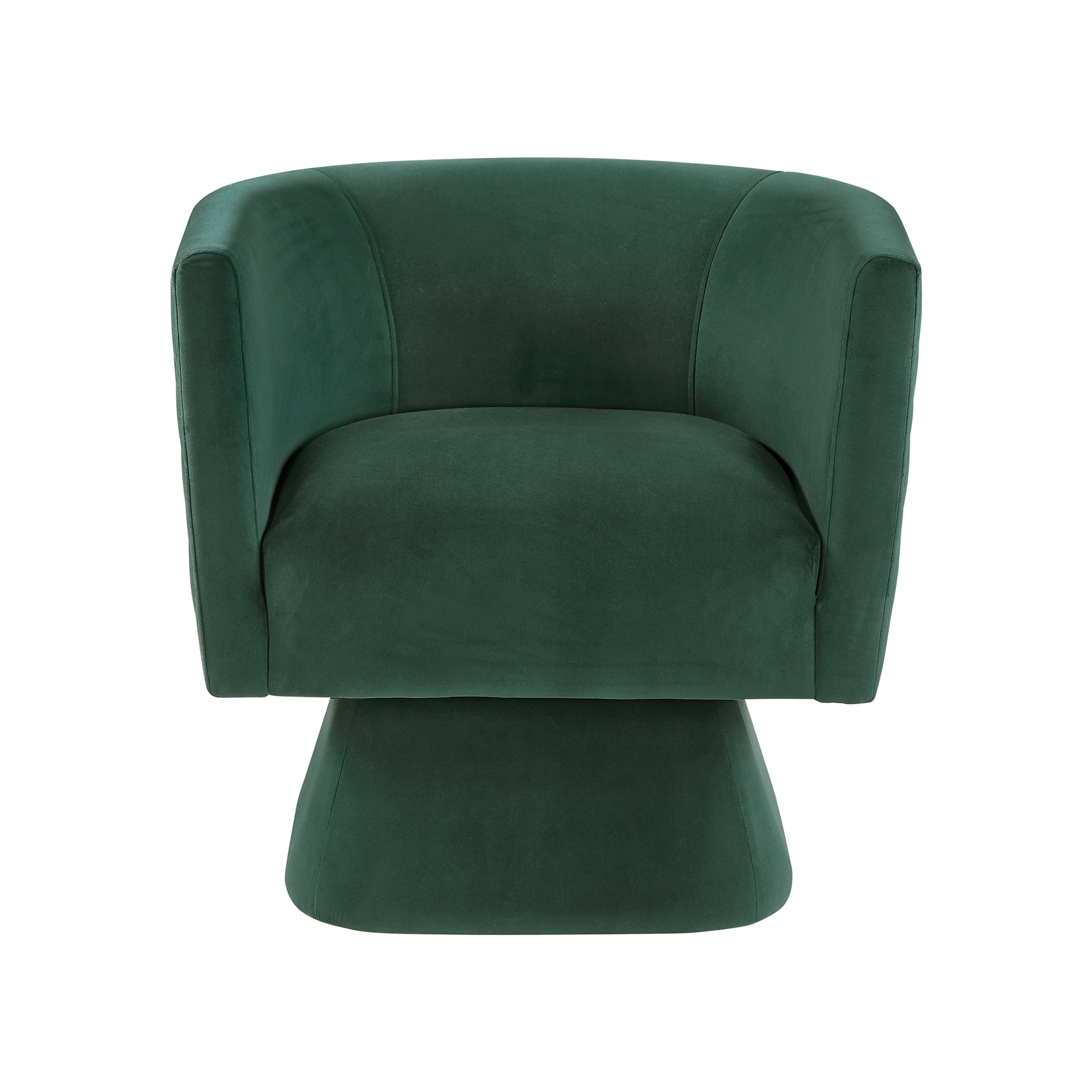 OakvillePark Valemont Velvet Swivel Barrel Chair, Green