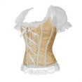 thumbnail image 2 of Grebrafan Corset Gothic Punk Bustier Women Off Shoulder Gold 5XL, 2 of 5