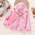 thumbnail image 5 of KPOPLK Girls Windbreaker Jackets 3 6 9 12 18 Months 2T 3T 4T Fall Lightweight Water Resistant Coat Outwear with Zip Up Hooded Clothes for Kids Pink,Size 7-8 Years, 5 of 6