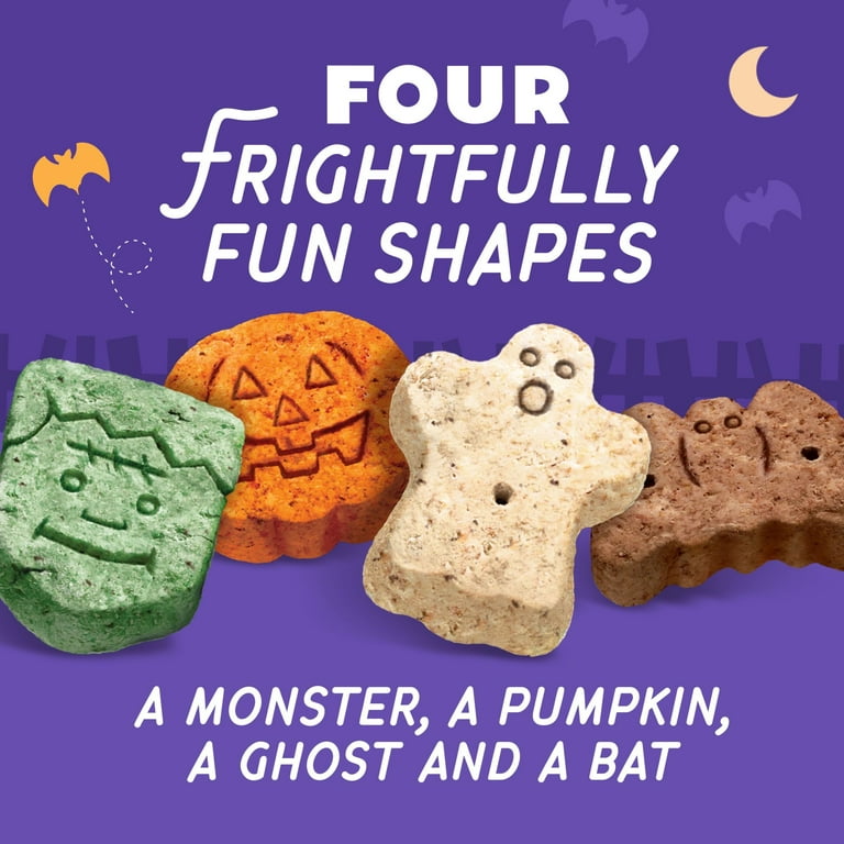 Milk-Bone Spooky Biscuits, Halloween Dog Treats, 24oz Pail