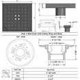 thumbnail image 6 of SereneDrains 304 Stainless Steel 6 Inch Square Polished Chrome Shower Drain Kit with Base Square Design for Tile Floor Drain Grate Cover Hair Catcher Trap, 6 of 10