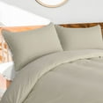 thumbnail image 6 of PiccoCasa 3-Piece Duvet Cover Set with Pompoms Tassel, Queen Khaki, 6 of 6
