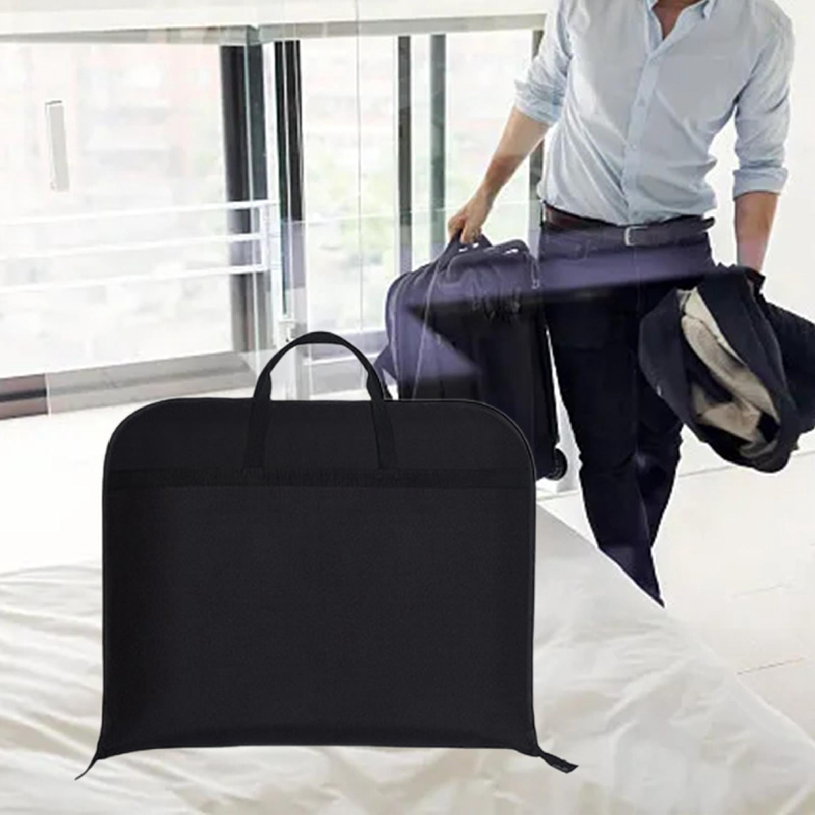 Baoblaze Hanging Garment Bag Dress Bag Men Women Suit Cover for Dresses Jackets suits Black