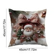 thumbnail image 3 of Eoozwa 3 Packs Christmas Pillow Covers 17x17 Inch Festive Holiday Decor Soft Plush Fabric with Hidden Zipper for Living Room Sofa Bedroom Seasonal Home Accents Throw Pillow Cases, 3 of 6