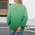 thumbnail image 4 of XPMWRP Women's Gradient Trendy Sweatshirt Casual Long Sleeve Crew Neck Pullover Loose Fall Winter Warm Sweatshirt Green S, 4 of 5