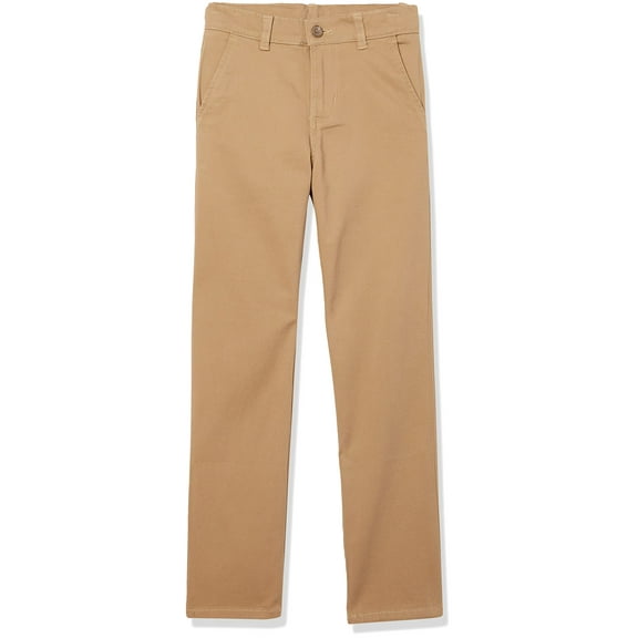 Pantalones IZOD para Niños Uniforme Escolar Khaki Quemado Talla 12 Husky