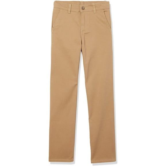 Pantalones IZOD para Niños Uniforme Escolar Khaki Quemado Talla 12 Husky