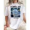 thumbnail image 1 of Women's Fashionable Artistic Print T-Shirt - Casual Crew Neck, Short Sleeve, Stretchy Polyester Blend, Machine Washable - Perfect for Summer & Casual Attire, 1 of 6