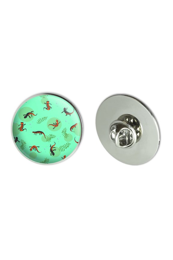 Fire Belly Newts Swimming Pattern Metal 1.1" Tie Tack Hat Lapel Pin Pinback