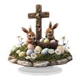 thumbnail image 1 of 1 Pcs 2D Acrylic Easter Decoration Spring Bunny OrnamentDesktop Ornament 2026 Cartoon Cute Easter Eggs Rabbit Designs Decoration Accessories for Living Room Holiday Party Supplie, 1 of 7