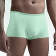 thumbnail image 2 of UVEASISHA Big and Tall Boxer Briefs for Men Ice Silk Seamless Underwear Stretch Low Rise Boxers Green 3XL, 2 of 9