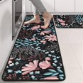 thumbnail image 2 of Kitchen Rugs Sets Of 2,Pioneer Flower Floral Print Pattern Anti Fatigue Kitchen Mat Rugs Non Slip Washable,Decorative Kitchen Floor Mats for Kitchen,Sink,Laundry,17"x47"+17"x47", 2 of 5