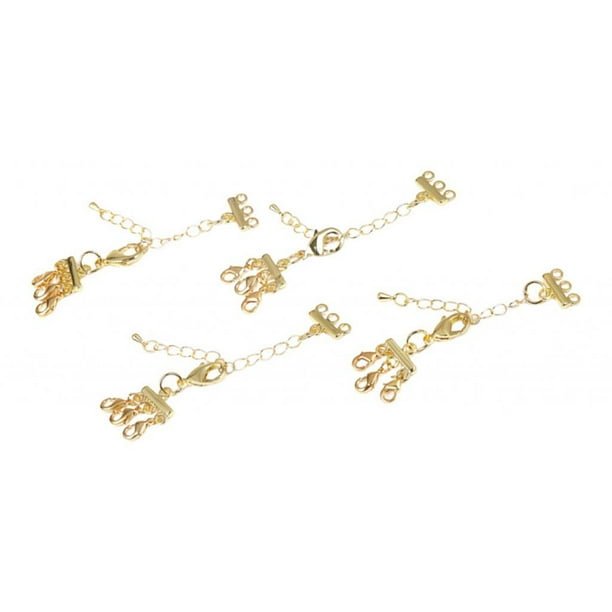 Cadena dorada y 6 anillos, joyería DIY, colgantes, , regalos, decoración, 5cm dorado jinwen Cadena de collar de cuentas de joyería