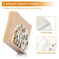thumbnail image 4 of Trees Houses Clocks Napkin Holder for Table Clear Napkin Stand Paper Holder Acrylic Organizer Dispenser Napkins for Dinner Kitchen Restaurant Room, 4 of 8