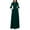 Green, variant on JNGSA Women's Dresses, Womens Cocktail Dresses Crewneck Lantern Long Sleeve Formal Dress Tie Waist Maxi Dresses