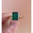thumbnail image 2 of Octagon Emerald Engagement Ring, Proposal Ring, May Birthstone Ring, Lab Emerald Promise Ring, Anniversary Ring, Wedding Gift, 2 of 2