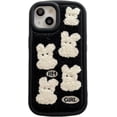thumbnail image 6 of Designed for iPhone Case,Cute Fluff Bunny Pattern Camera Lens Protection Shockproof Protective Cover Phone Case (White,iPhone 15 Plus), 6 of 6