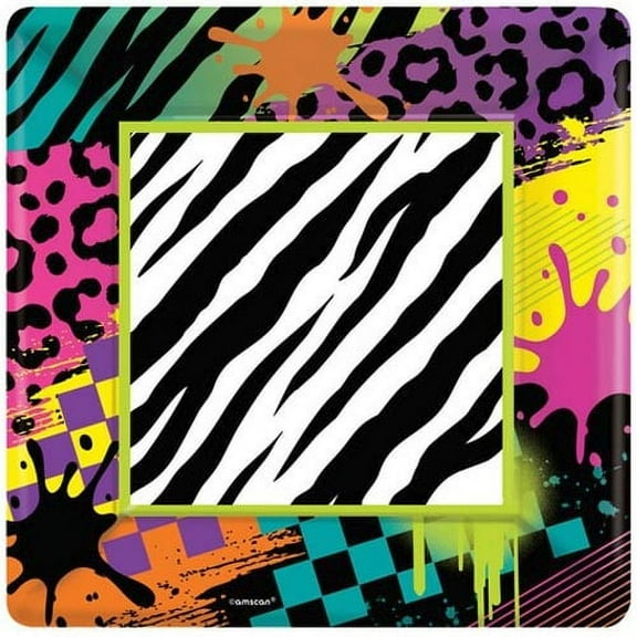 Animal Print 'Totally 80s' Small Paper Plates (8ct)