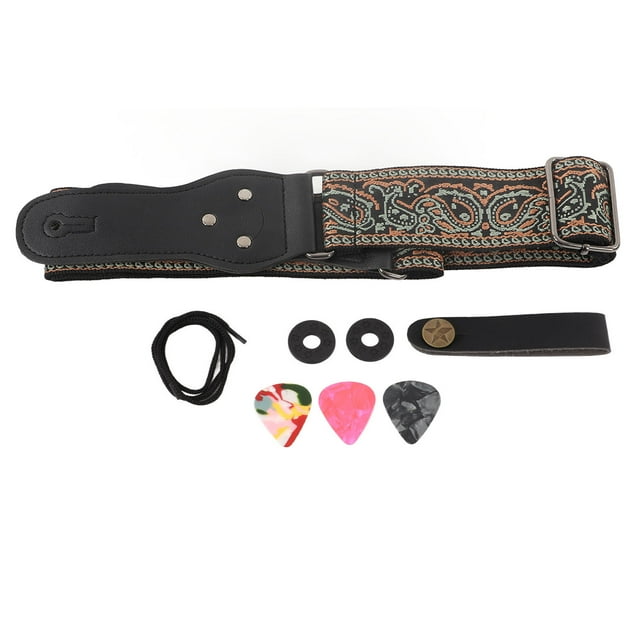 Kit de montaje de correa de guitarra, correa de guitarra eléctrica, correa de guitarra ajustable, hebilla antideslizante, correa de guitarra ajustable, multifuncional