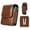 Brown, variant on Case for Moto Razr 2025/ Razr+ Plus 2024 / Razr Ultra / Razr Plus 2023/ Samsung Galaxy Z Flip 7 6 5 4 3 Phone Case Leather Vertical Pouch [Belt Loop, Metal Clip, Magnetic Closure] - Black