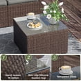 thumbnail image 3 of AMOPATIO 6-Piece Patio Furniture Set, Outdoor Patio Sectional Furniture All-Weather Rattan Wicker Patio Conversation Set Outdoor Furniture for Backyard Balcony,Gray, 3 of 7