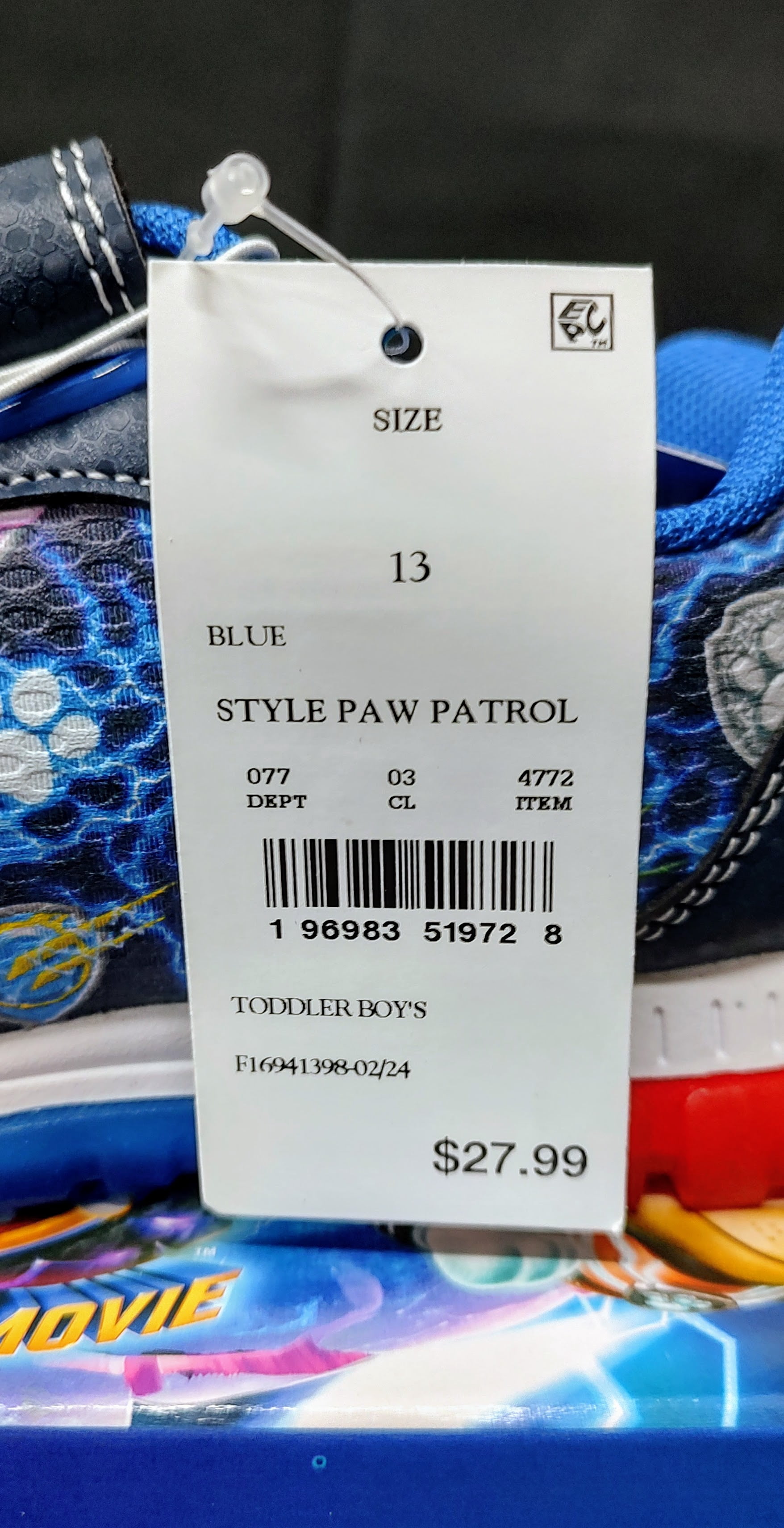 Toddler Boys' PAW Patrol Light-Up Sneakers - Blue 13