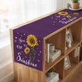 thumbnail image 6 of Table Runners 90 Inches Long Dress Scarves, Purple Sunshine Sunflower Farmhouse Coffee/Dining/Kitchen Table Runner for Living Room, Pastoral Bees Farmhouse Floral 13x90 Inch, 6 of 9