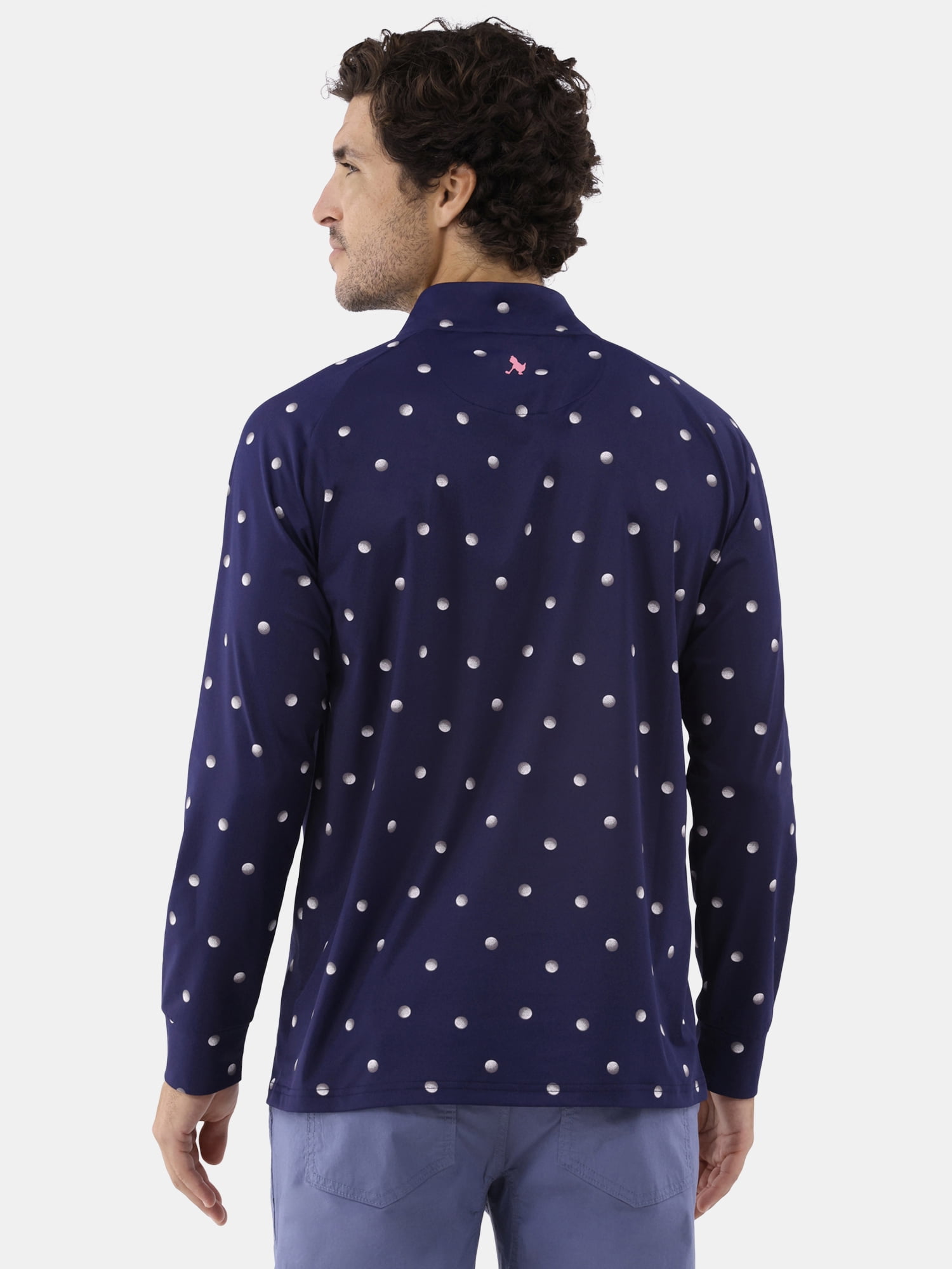 Birdie Bound Men's & Big Men's Quarter Zip Long Sleeve Golf Shirt, Sizes XS-5XL