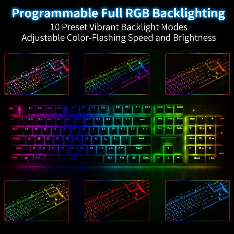 よっしー HUO JI E-Yooso Z-88 RGB Mechanical Gaming Keyboard, Programmable