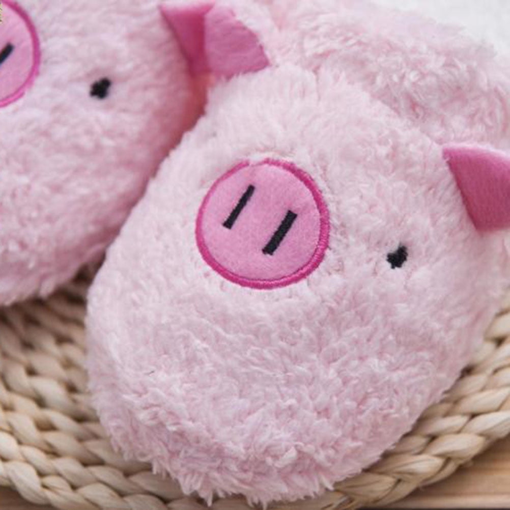 Winter Unisex Cartoon Small Pig Slippers Warm Home Shoes Cotton Slippers for Couple Men and Women Size 40 41 Pink Walmart