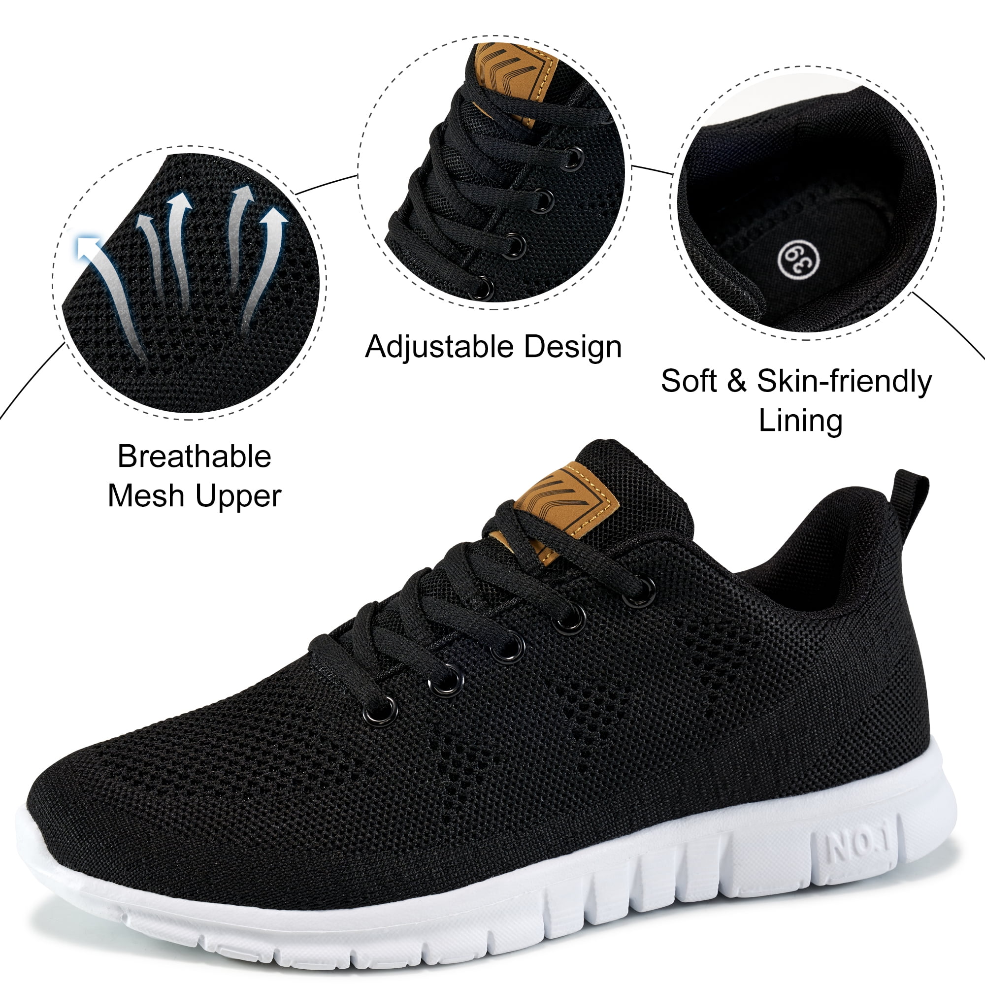 Ecetana Women Running Shoes Breathable Casual Sneakers Comfortable Walking Tennis Shoes