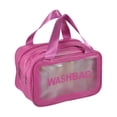 thumbnail image 4 of 1 Pc Bolsa de Maquillaje Grande y Conveniente para Mujeres para Vacaciones, Camping y Viajes de Negocios, Rojo Rosa-M, 4 of 4