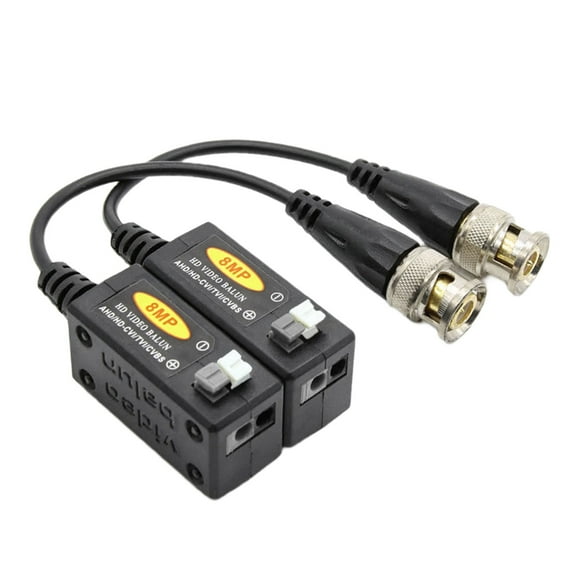 BNC To RJ45 Video Transmitters Video Balun For 8MP Security Systems With AntiInterference Technology Easy Setups