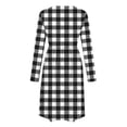 thumbnail image 4 of Odbmxy Tunic Women's Midi Dresses Fall Plaid Long Sleeve Smock Women's Dresses Shift Everyday Casual Loose, 4 of 7