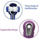 thumbnail image 2 of Paquete de 3 cepillos de dientes para perros para el cuidado dental de mascotas, cepillo de dientes de tres cabezas, higiene dental, cepillo de dientes para perros, cepillo de 3 cabezas (azul) JFHHH pequeña, 2 of 5