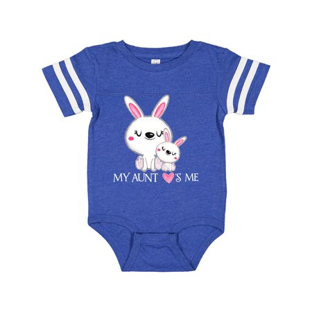 

Inktastic My Aunt Loves Me- bunny family Gift Baby Boy or Baby Girl Bodysuit