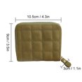 thumbnail image 3 of Cartera de mujer de moda con cremallera de cuero PU Bifold Cartera corta Tarjeta de crédito Mon Abanopi Cartera de mujer, 3 of 7