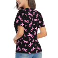 thumbnail image 3 of Vsdgher Breast Cancer Awareness Women Shirts V Neck Short Sleeve Tops T-Shirt Basic Tees, S to 3XLLarge, 3 of 5