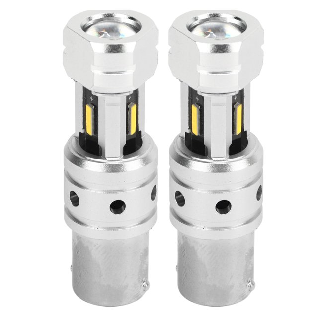 2 bombillas LED de marcha atrás de 2400 LM y 100 W, 1156, para coche, camión, caravana, luz amarilla, 3000 K