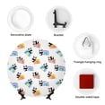 thumbnail image 4 of Cauagu Panda And Rainbow Print Bone China Decorative Plate, Wall Mount Plate Holiday Decor Decorative Ceramic Plates with Stand Elegant Household Plates Decorative-6in, 4 of 6