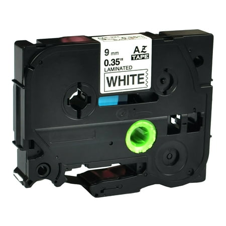 GREENCYCLE 1PK Black on White 9mm TZ Tze Tze-221 TZ-221 TZe221 TZ221 Laminated Label Tape for Brother P-touch PT-P700 PT-P750W PT-D210 PT-D400 PT-D600 Label