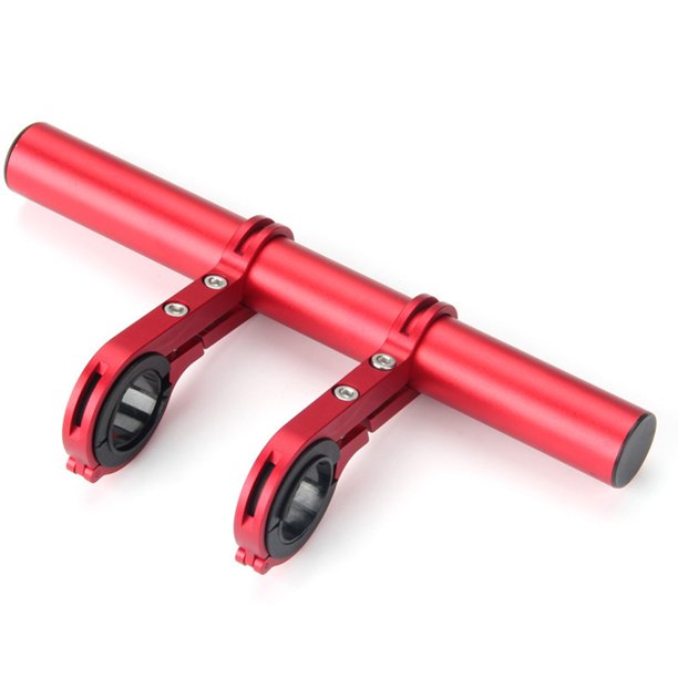 Extensor de manillar de bicicleta soporte de extensión de abrazadera para faro de bicicleta (rojo)