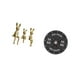 thumbnail image 5 of Figura decorativa de una mujer sentada, estatua, adorno, reloj de gimnasio con barra de pesas, cerámica y acrílico, diseño creativo, ideal para la ofi, 5 of 8