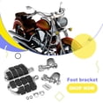 thumbnail image 2 of Pedal de pies de motocicleta Profesional Universal Fijable Motorbike Pedals Outdoor 360 Grados Rotatable Soporte Componentes Silver 1 Par sidaley VI002317-02, 2 of 7