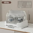 thumbnail image 4 of PPgejGEK Baby Bottle Drying Rack with Removable Drip Tray Countertop Organizer Storage Box with Cover for Nursing Bottles and Accessories 31.5x25.5x25cm (12.4x10x10 inches), 4 of 9
