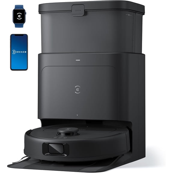 ECOVACS DEEBOT N30 PRO OMNI Robot Vacuum and Mop - 10000Pa, ZeroTangle Technology, TruEdge Adaptive Edge Mopping, Auto-Mop Lifting