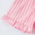 thumbnail image 6 of Tiijoy Big Girls Pajamas Striped Short Sleeve Shirt Ruffle Shorts Set, Sizes 9-10, 6 of 6