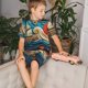 thumbnail image 4 of Balery Whimsical Sailboat Ocean Art Conjunto de Pijama Infantil de Manga Corta con Estampado – Ropa de Dormir de Algodón Suave-Medium, 4 of 6