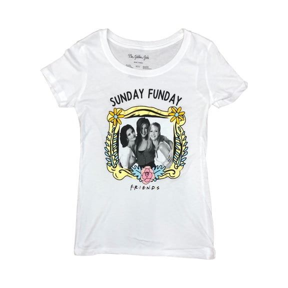 Friends Junior Womens White Sunday Funday Tee Shirt T-Shirt XX-Large (19)