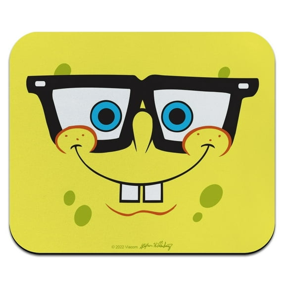 SpongeBob Nerd Face Low Profile Thin Mouse Pad Mousepad